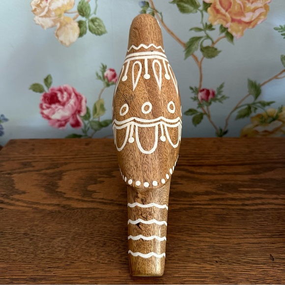 Folk Art Wooden Bird - Picture 3 of 6